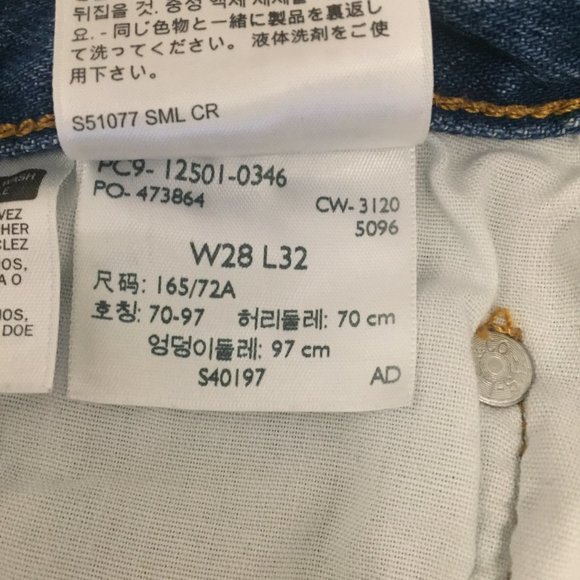 LEVIS 501 Org Fit Wom Jeans W28 L32 Athens Dark Wash - Picture 9 of 15